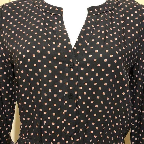 LOFT Outlet V-Neck Cinched Tie Waist W/Pockets Size XS - Picture 3 of 6